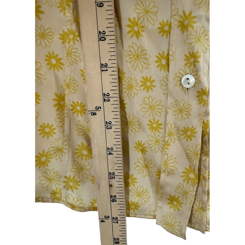 Dolce and Gabbana Silk Button Up Women's Size 40 Small Yellow Floral Top NWT - Picture 9 of 9